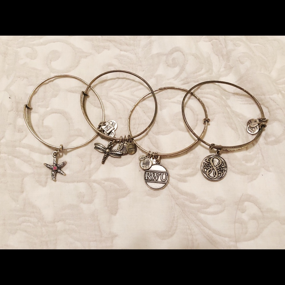 Set of 4 Alex and Ani bracelets